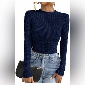 🆕Long Sleeve Waffle Knit Top